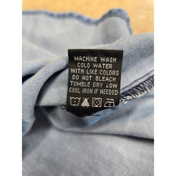 Velvet Heart Chambray Tencel Sleeveless Collared Shirt Womens M - Picture 4 of 9